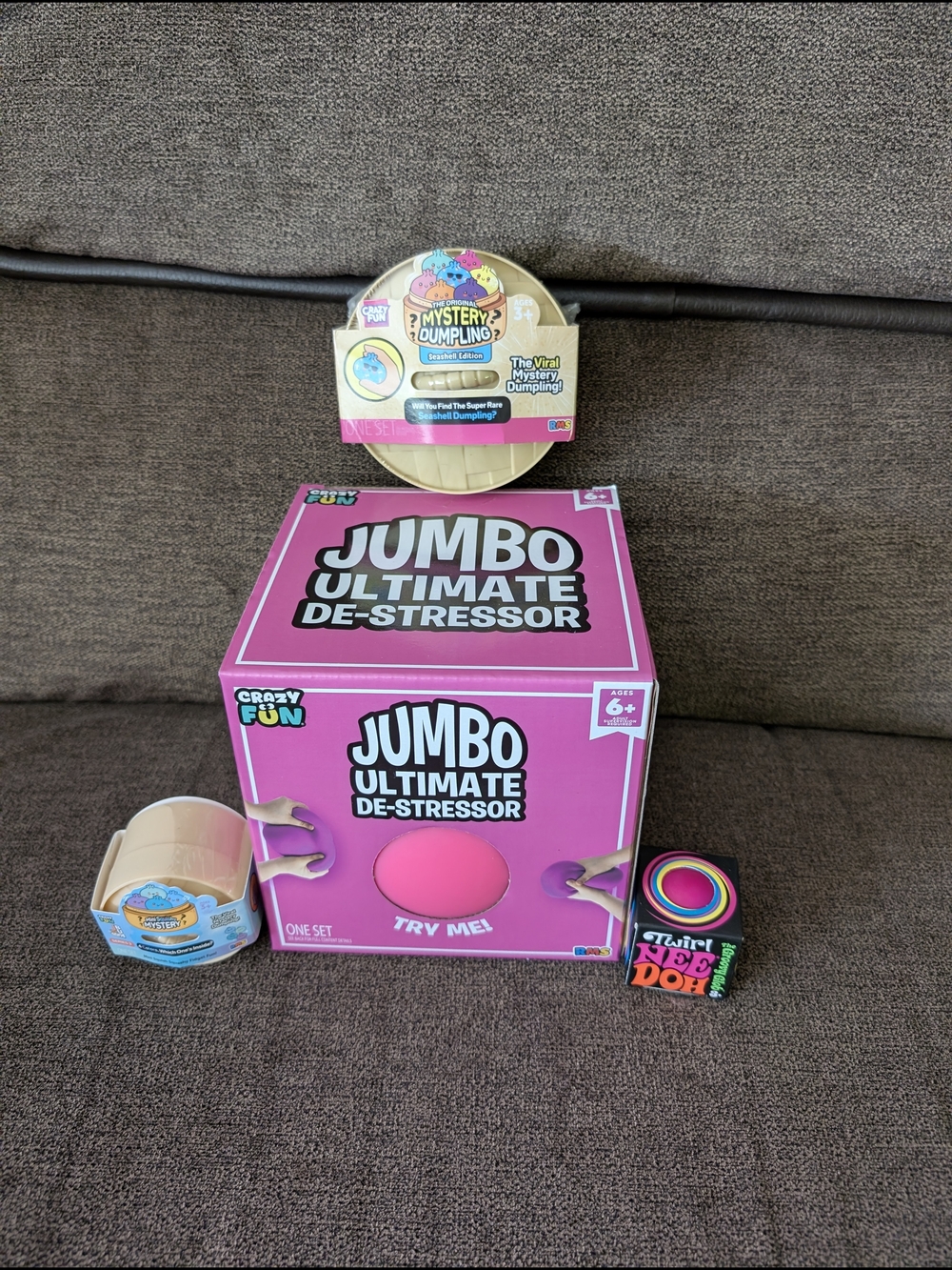 Jumbo Ultimate De-Stressor Squishy - Pink Mystery Dumpling, Mini & Nee DOH